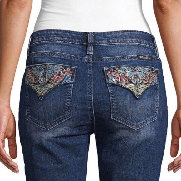 Miss Me Denim - Miss Me Size 25 Sequin Butterfly Skinnies